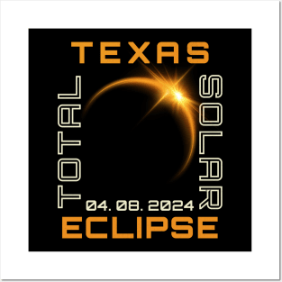 Texas Total Solar Eclipse 2024 Posters and Art